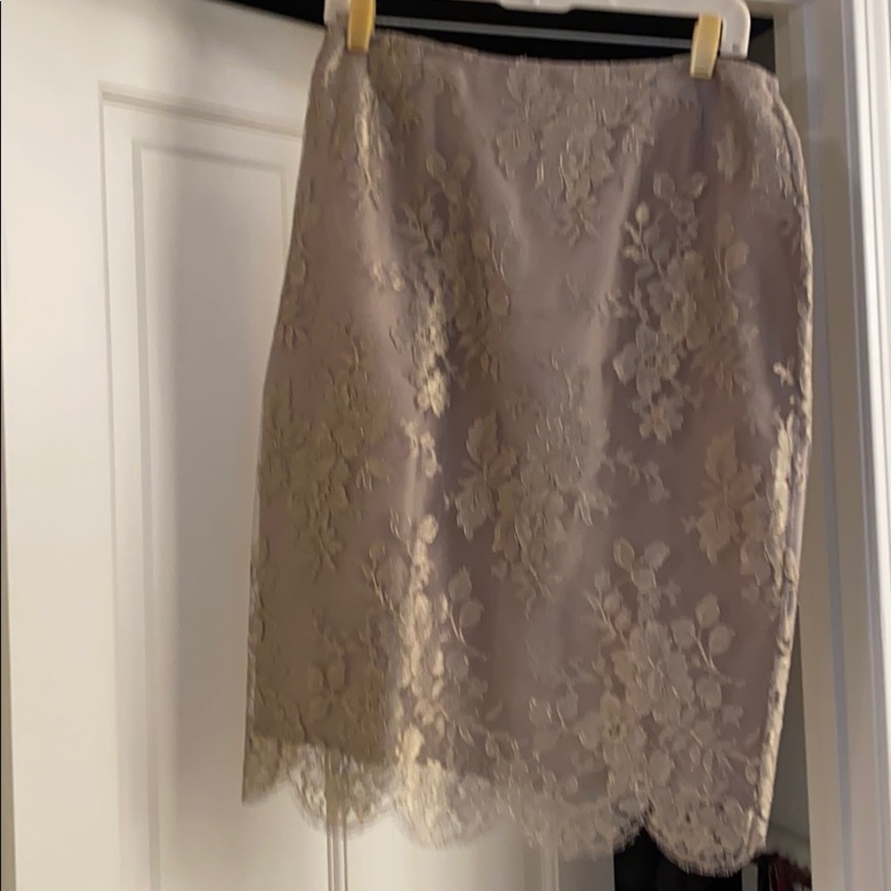 Gold lace skirt